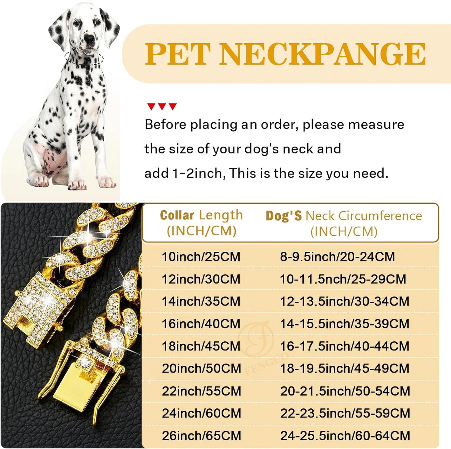 Luxury Gold and Diamond Chain Collar