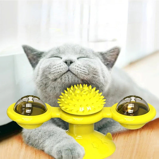 Interactive Light-up Spinning Cat Toy