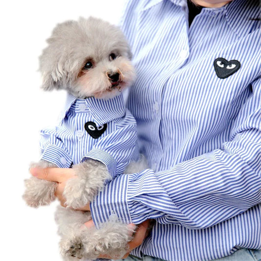 Pet and Owner Matching Dress Shirt Set