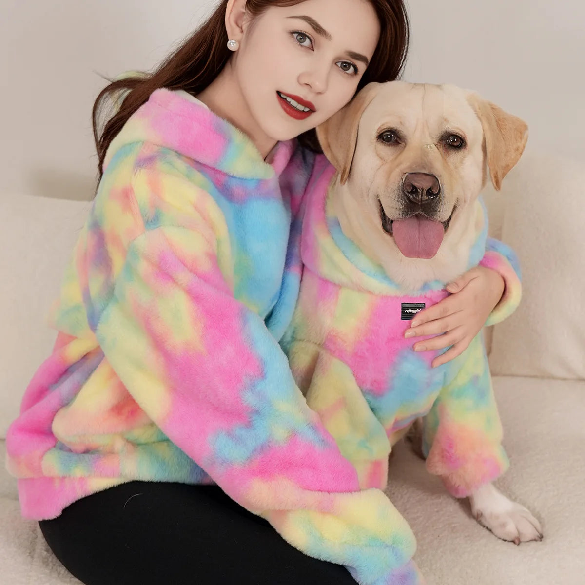 Unicorn Tie Dye Fleece Matching Set